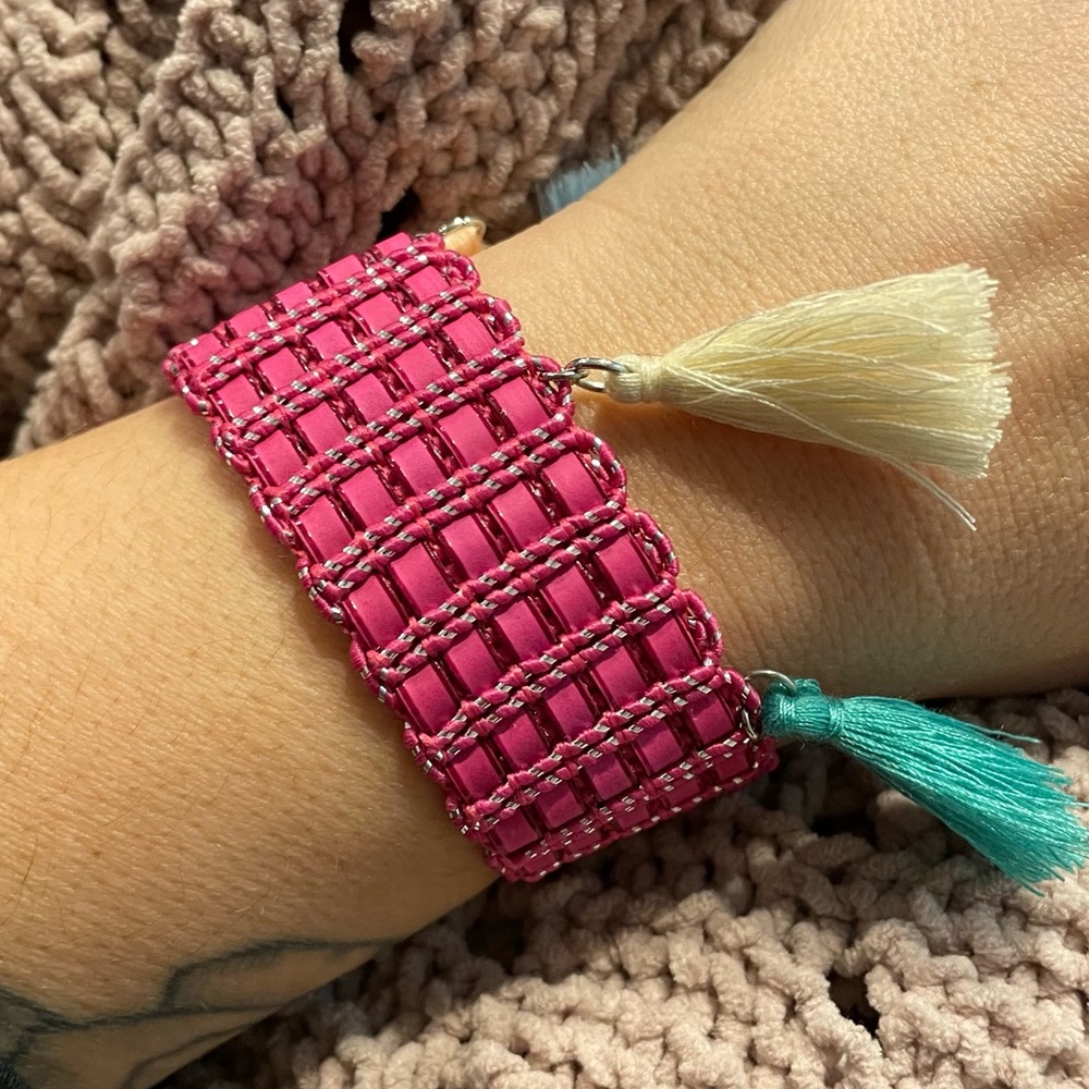 🤍Braided decor bracelet with tassel